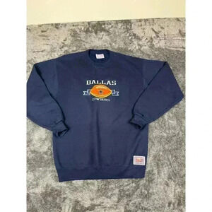 Vtg Crable Sportswear Dallas Cowboys Embroidered Sweatshirt Size L Pullover USA